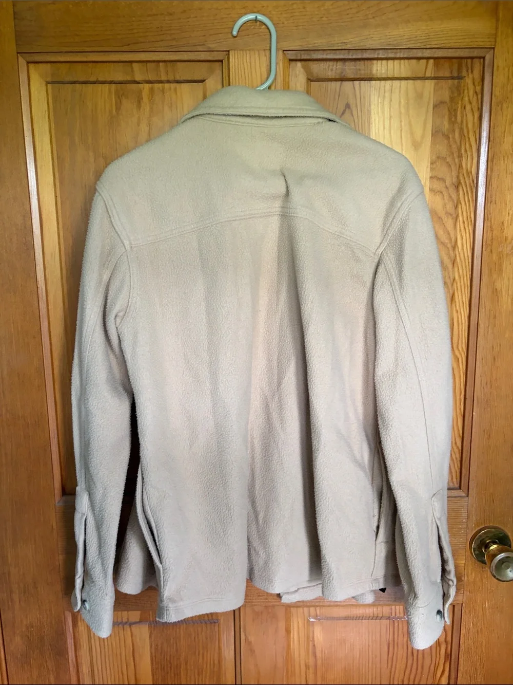 Unbranded Men's Tan Lightweight Fleece Shirt Jacket